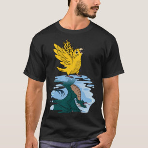 Parrot & Dragon Reflection I Gult Lutino Budgie T Shirt