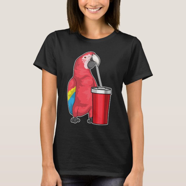 Parrot Drinking mugg T Shirt (Framsida)