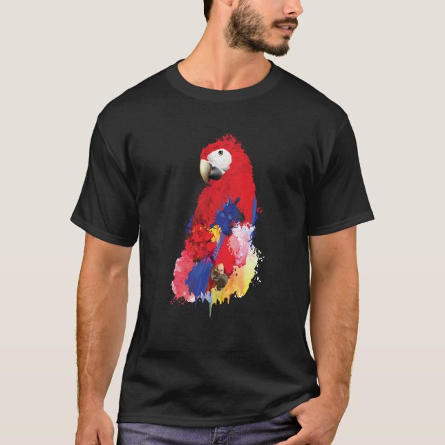 Parrot Exotic Bird Zoo Animal Budgerigar Budgie Or T Shirt (Framsida)