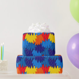 Parrot Feather Mönster Scarlet Macaw Presentpapper