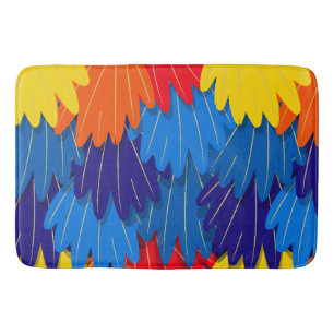 Parrot Feathers Scarlet Macaw Exotic Bird Mönster Badrumsmatta