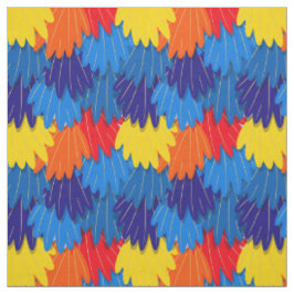 Parrot Feathers Scarlet Macaw Mönster Tyg