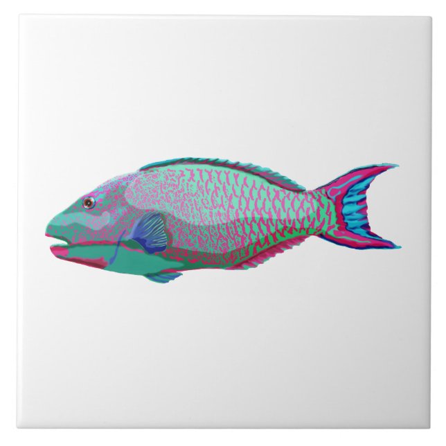 Parrot Fish Kakelplatta (Framsidan)