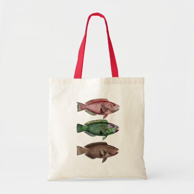 Parrot Fish Tote Bag Tygkasse (Framsidan)