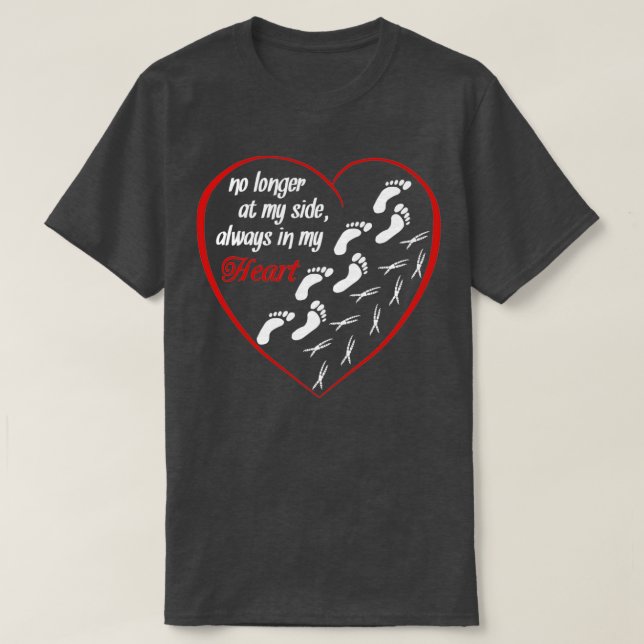 Parrot Footstep Heart T Shirt (Design framsida)
