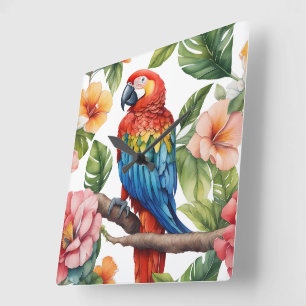 Parrot Fyrkantig Klocka
