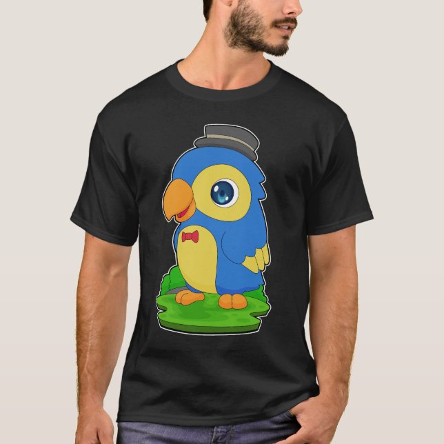 Parrot gentleman Bow tie T Shirt (Framsida)