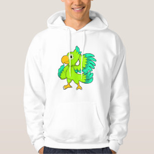Parrot grönt hoodie