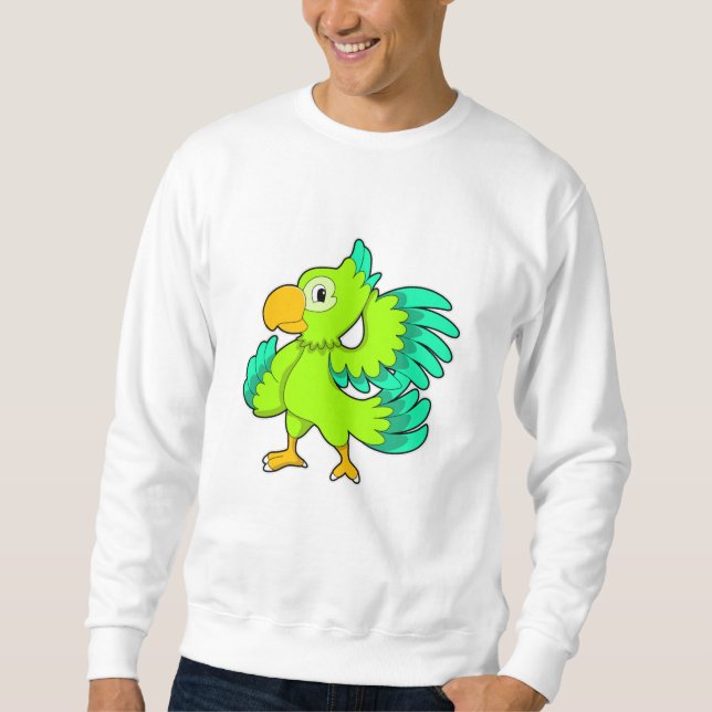 Parrot grönt lång ärmad tröja (Framsida)