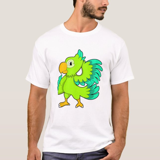 Parrot grönt t shirt (Framsida)