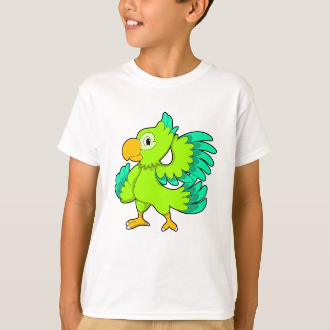 Parrot grönt t shirt (Framsida)