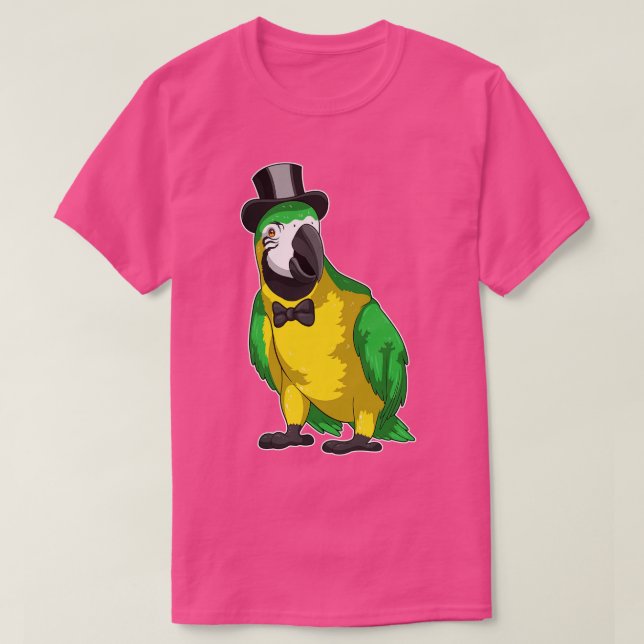 Parrot Groom Cylinder Bröllop T Shirt (Design framsida)