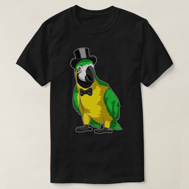 Parrot Groom Cylinder Bröllop T Shirt (Design framsida)