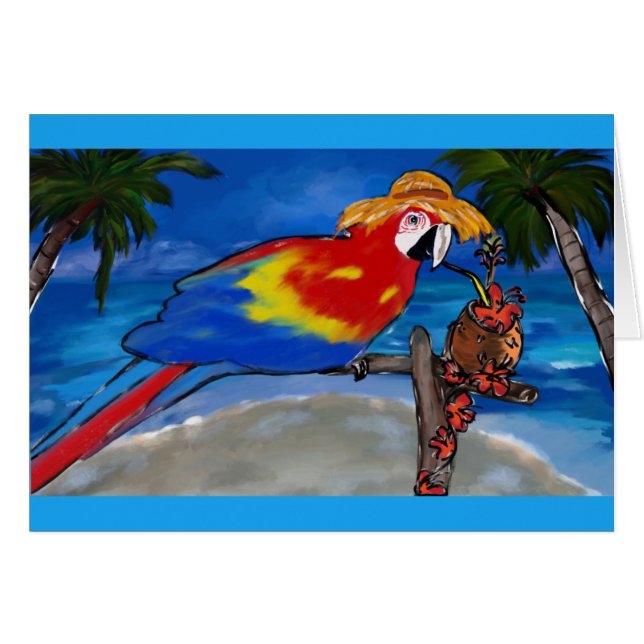 Parrot Hälsningskort (Framsidan Horizontal)