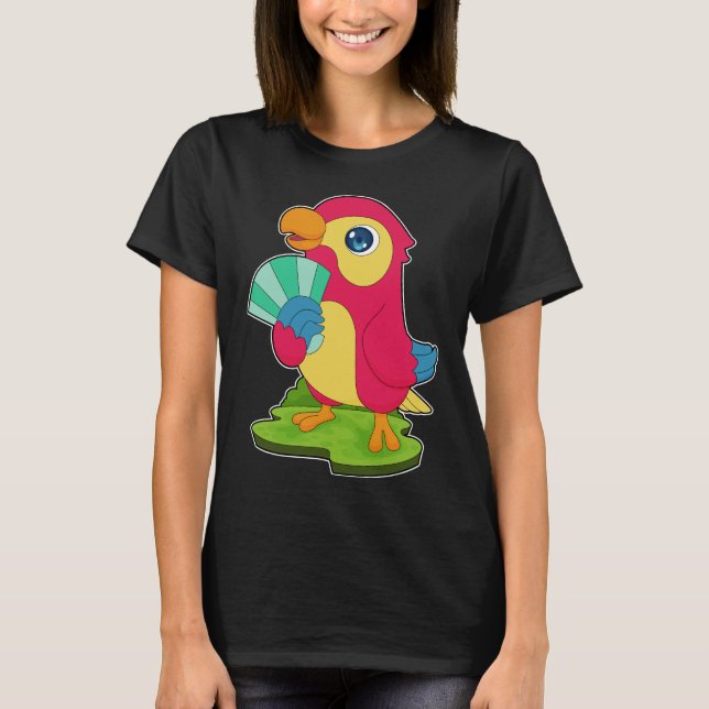 Parrot Hand fläkt T Shirt (Framsida)