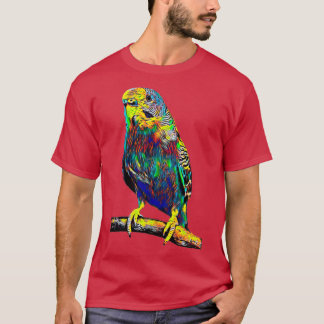 Parrot Hanging på en Träd-fågelfärgad design T Shirt