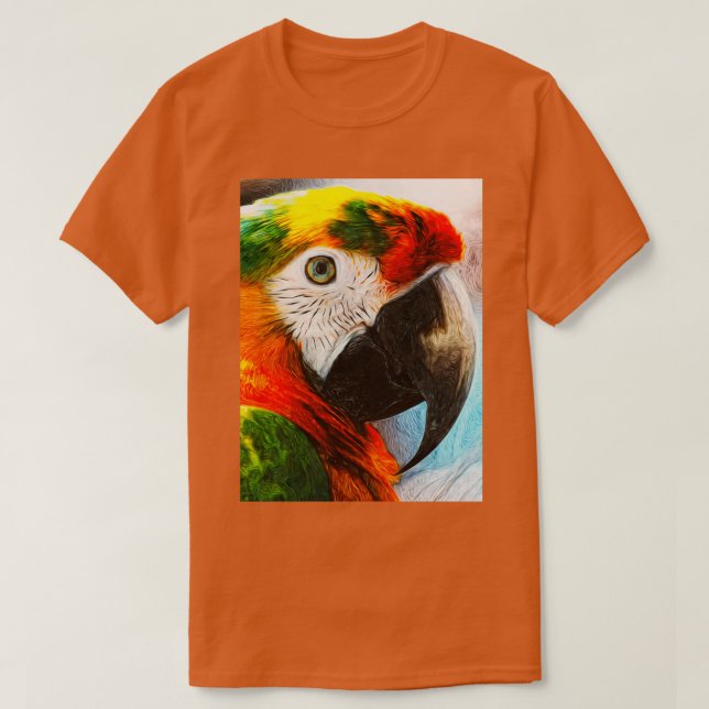 Parrot head Digital Art T Shirt (Design framsida)