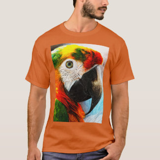 Parrot head Digital Art T Shirt