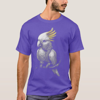Parrot Head Potait Black Backgound Theme Animal T Shirt