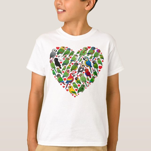 Parrot Heart T-shirt (Framsida)