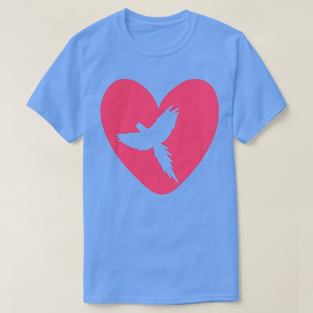 Parrot Heart T Shirt (Design framsida)