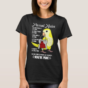 Parrot House Regler Det är min I Gult Munk Parakee T Shirt