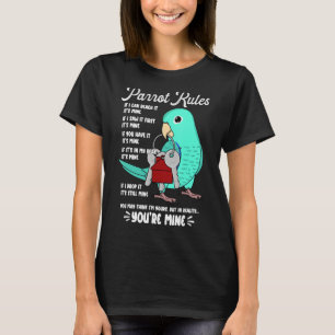 Parrot House Regler Det är mitt i Turquise Parrotl T Shirt