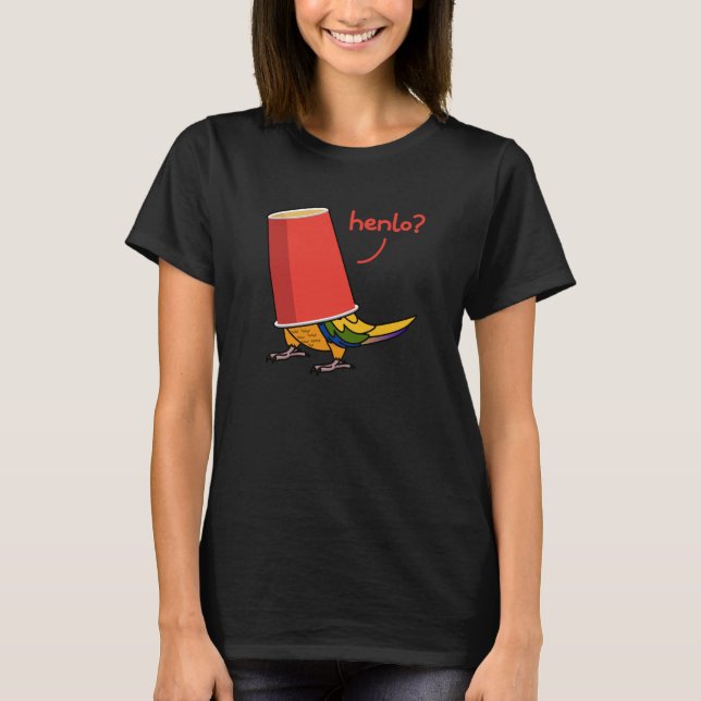 Parrot i A Kopp Henlo I Sol Conure T Shirt (Framsida)