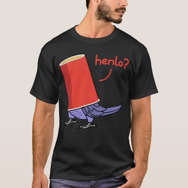 Parrot i A Kopp Henlo I Violet Indian Ringnacken T Shirt (Framsida)