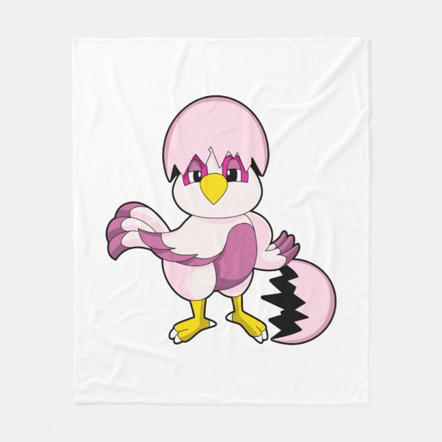 Parrot i ägg med Eggshell.PNG Fleecefilt (Framsidan)