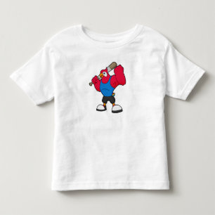 Parrot i Baseball med Baseball fladdermus T Shirt