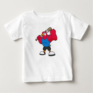 Parrot i Baseball med Baseball fladdermus T Shirt