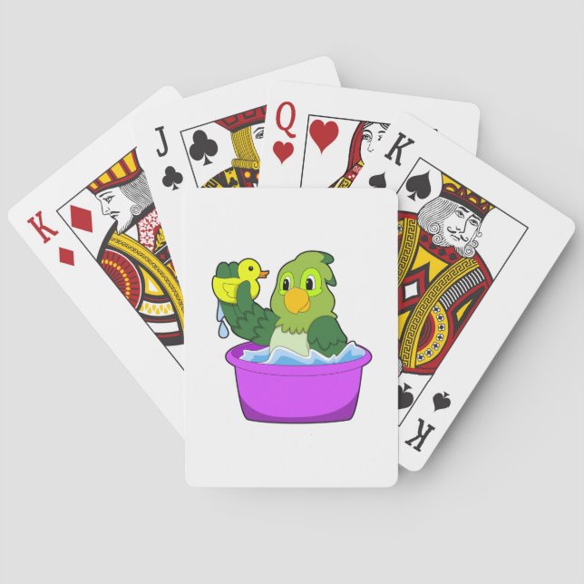 Parrot i Bathtub med Anka Casinokort (Baksidan)