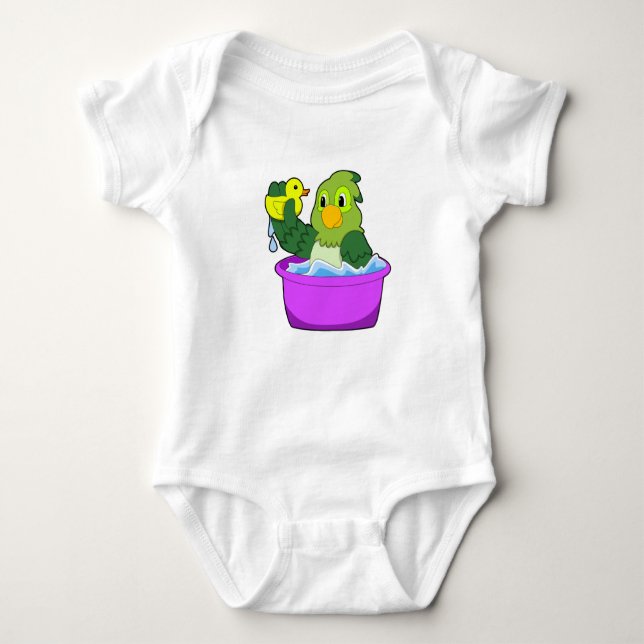 Parrot i Bathtub med Anka T Shirt (Framsida)