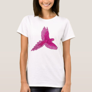 Parrot i Flight, Fuchsia och Ices Rosa T Shirt