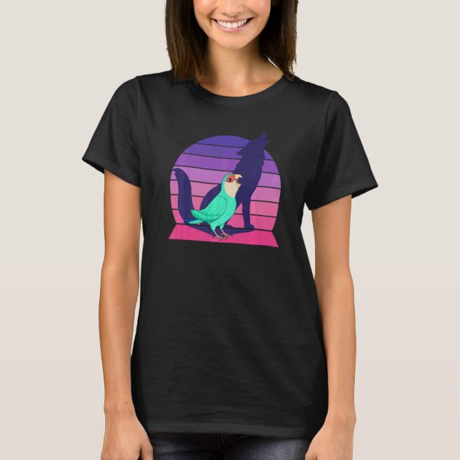 Parrot I Howling Varg I Screaming Peach face Blue T Shirt (Framsida)