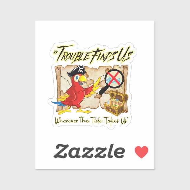 Parrot i pirat klistermärken (Ark)