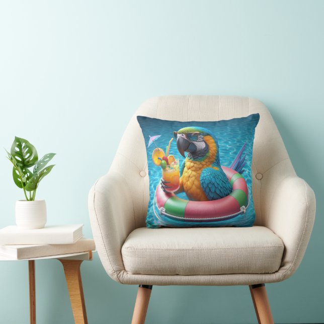 Parrot i Swimming Bassäng Kudde (Stol)