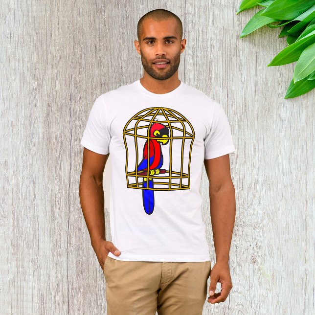Parrot In A Cage Mens T-Shirt (Skapare uppladdad)