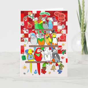 Parrot jul Holly Jolly Helgkort