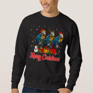Parrot jul Pajama Funny Julafton Ljus Animals Lång Ärmad Tröja