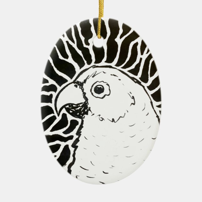 Parrot Julgransprydnad Keramik (Framsidan)