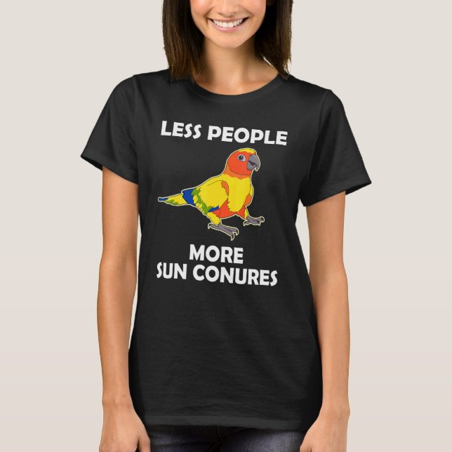 Parrot Less People Sol Conure T Shirt (Framsida)