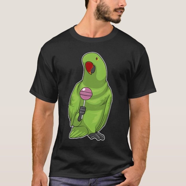 Parrot Lollipop Sweets T Shirt (Framsida)