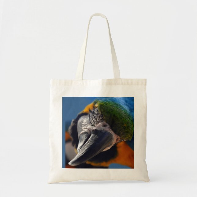 Parrot Macaw Bird Tote Bag Handbag Tygkasse (Framsidan)