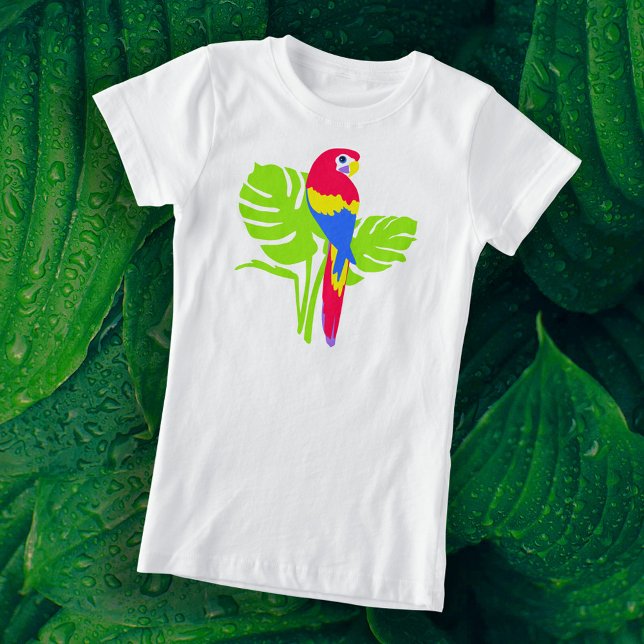 Parrot Macaw-fågelkonst t-shirt (Skapare uppladdad)