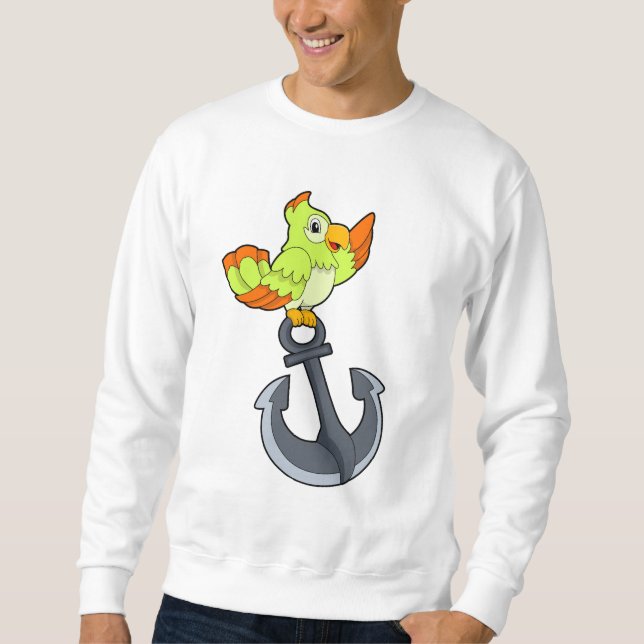 Parrot med Anchor Lång Ärmad Tröja (Framsida)