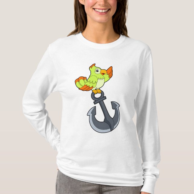 Parrot med Anchor T Shirt (Framsida)