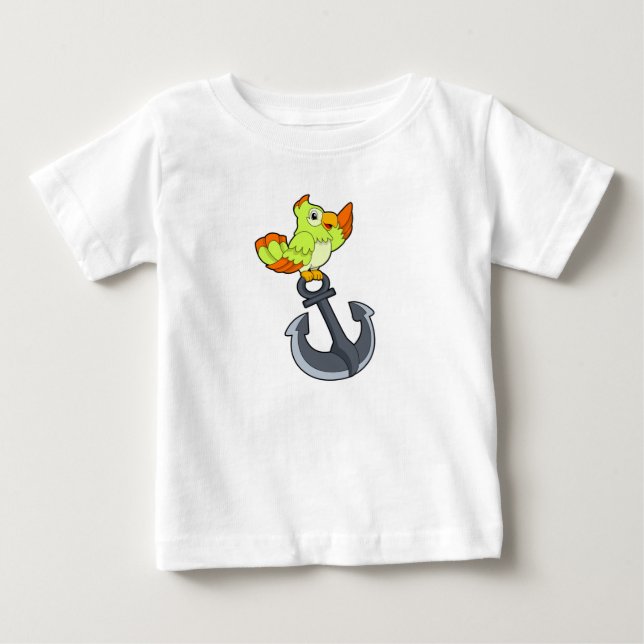 Parrot med Anchor T Shirt (Framsida)