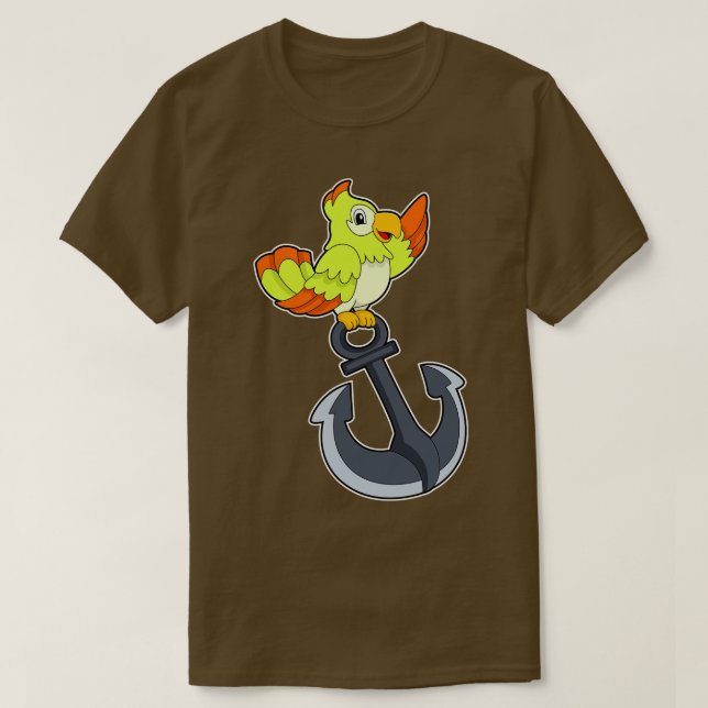 Parrot med Anchor T Shirt (Design framsida)